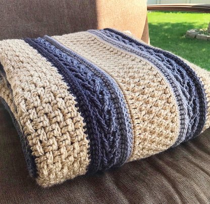 Crochet Afghan Pattern | Cozy Throw Blanket