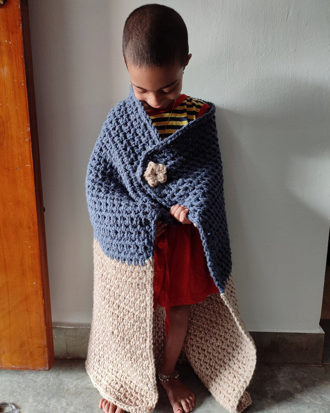 Modern Chunky Throw Blanket Crochet Pattern