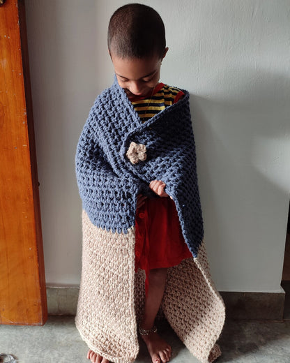 Modern Chunky Throw Blanket Crochet Pattern