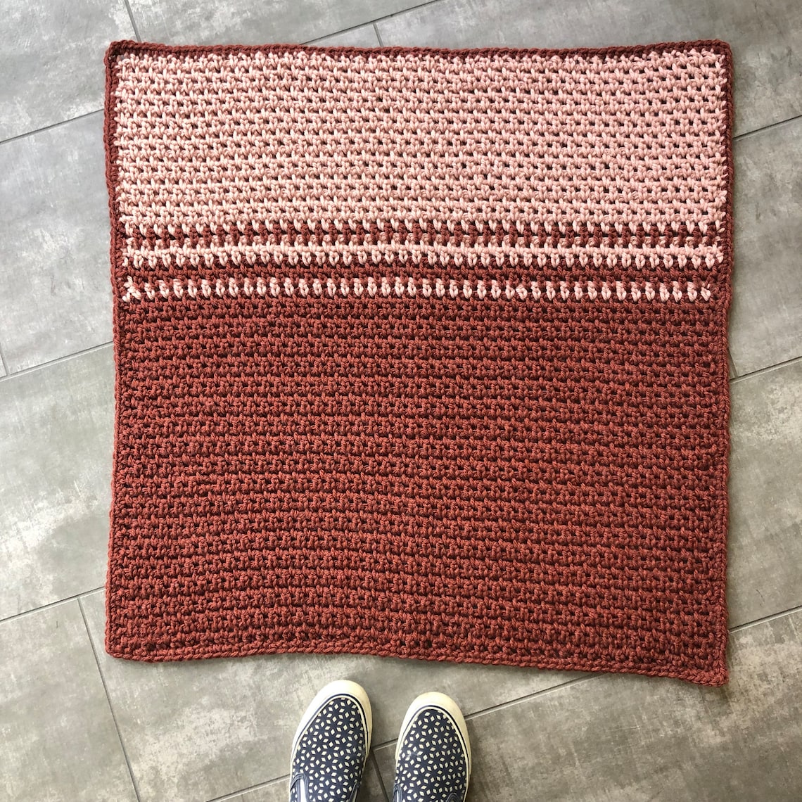 Modern Chunky Throw Blanket Crochet Pattern