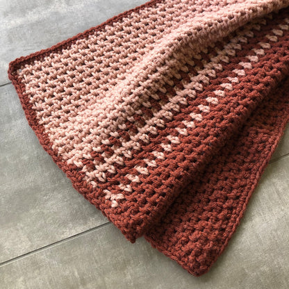 Modern Chunky Throw Blanket Crochet Pattern